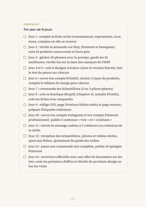 Page du livre : un plan de 14 jours