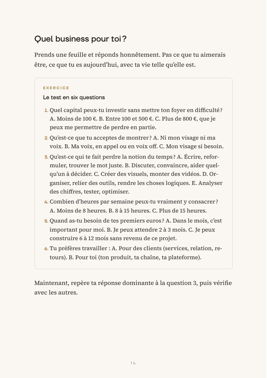 Page du livre : Le test d'orientation