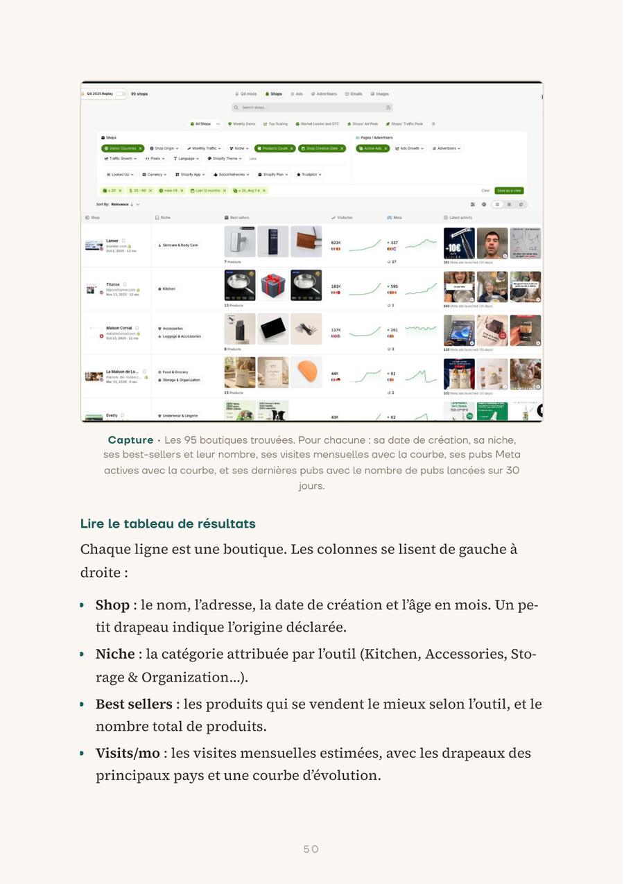 Page du livre : Lire les résultats