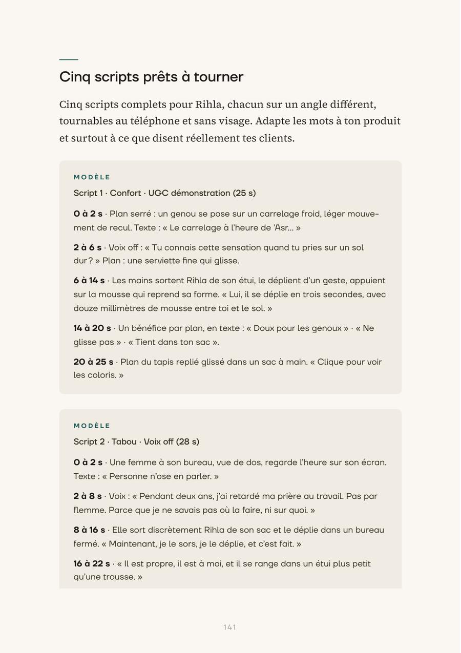 Page du livre : Des scripts prêts à tourner