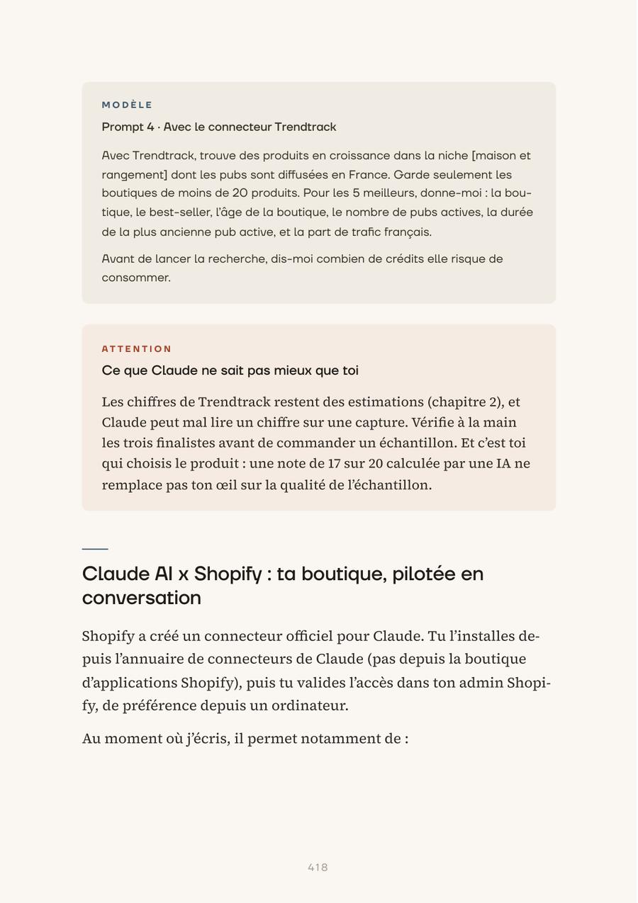 Page du livre : Claude, ton associée IA