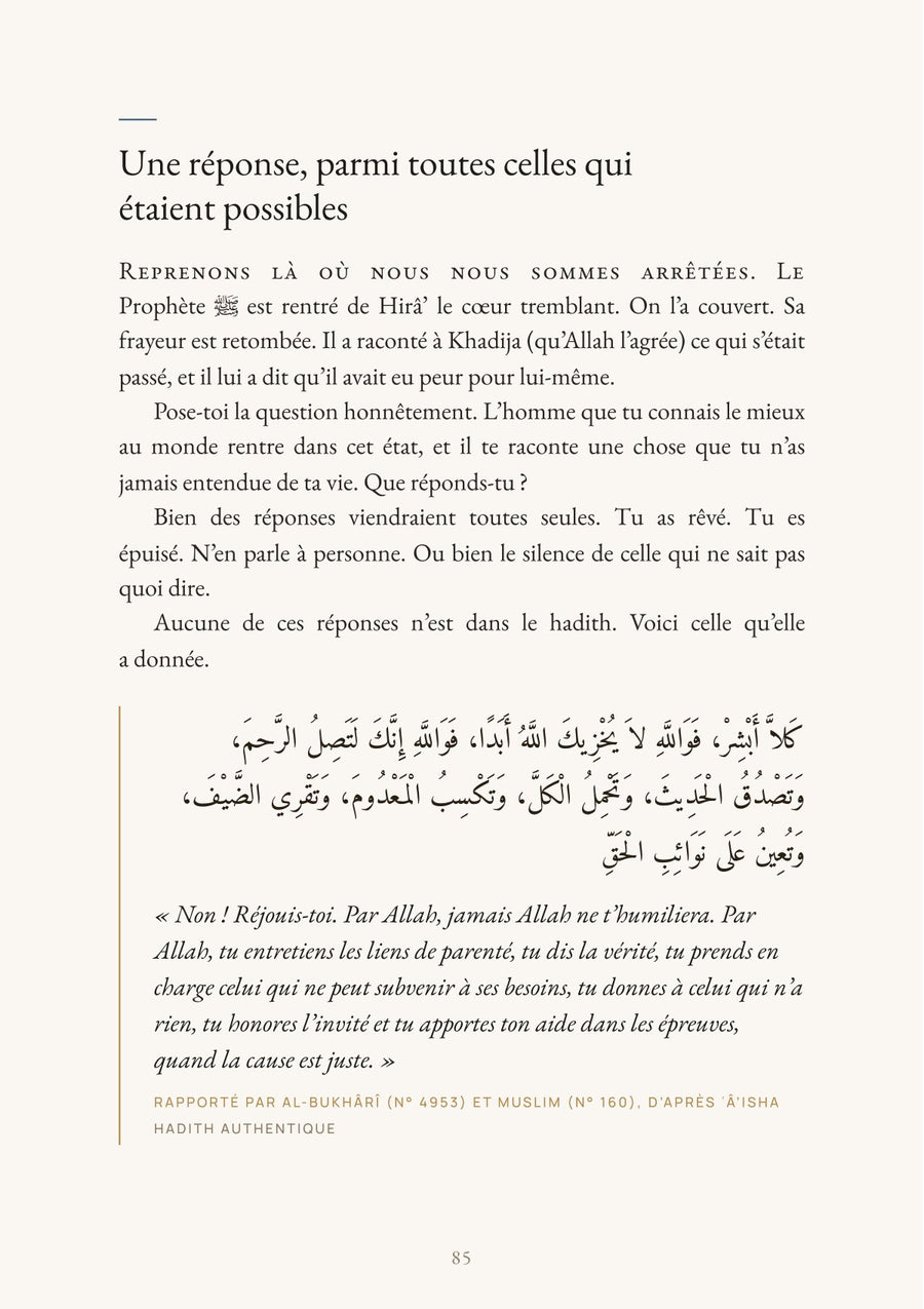 Page du livre : Ses mots, en arabe et en français