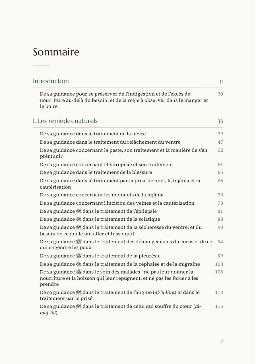 Page du livre : Le sommaire